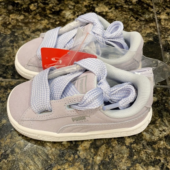 Puma suede halogen blue kids shoes - Picture 2 of 6